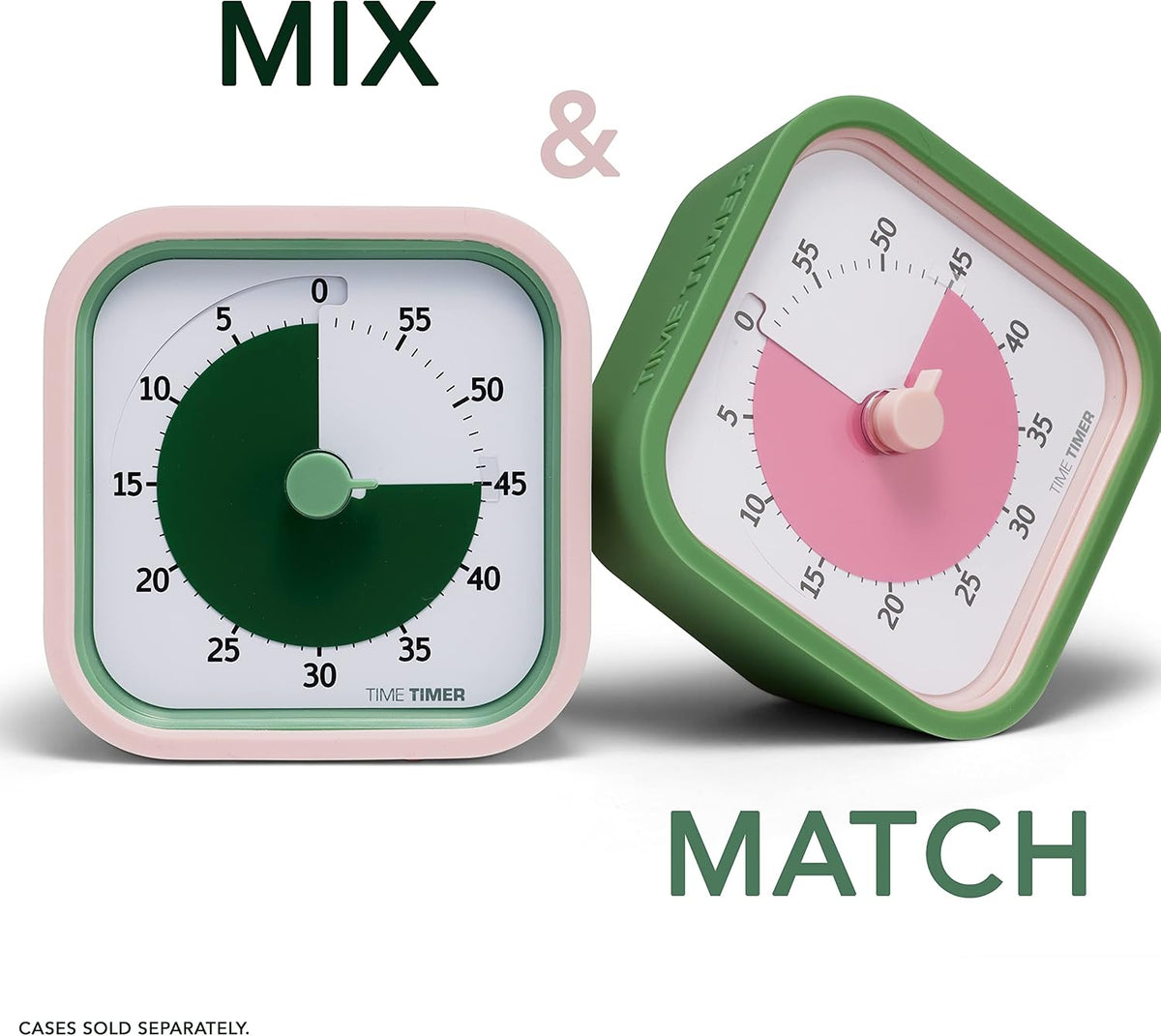 Home MOD – 60-Minute Visual Timer Home Edition, Silent Operation Study Tool for Kids Desk, Homeschool Supplies, Office & Meetings (Fern Green)