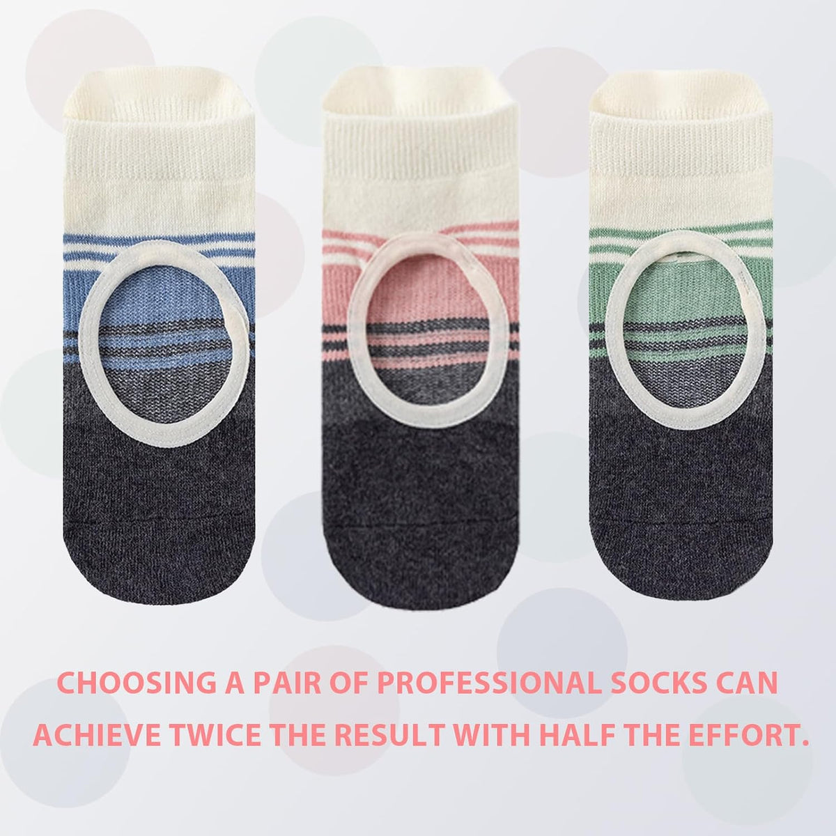 Non Slip Pilates Grip Socks for Women Yoga Barre Knitted Cotton