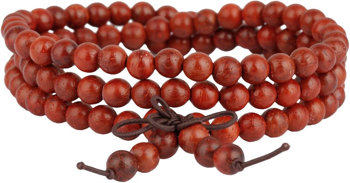 6mm Wooden 108 Tibetan Buddhist Prayer Beads Mala Bracelet