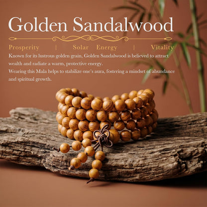 6mm Wooden 108 Tibetan Buddhist Prayer Beads Mala Bracelet