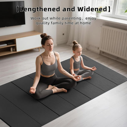 Foldable Yoga Mat 10MM Thick 75‘’x40‘“ Quick Fold Easy Storage