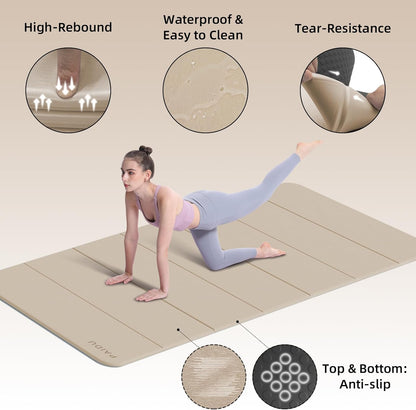 Foldable Yoga Mat 10MM Thick 75‘’x40‘“ Quick Fold Easy Storage