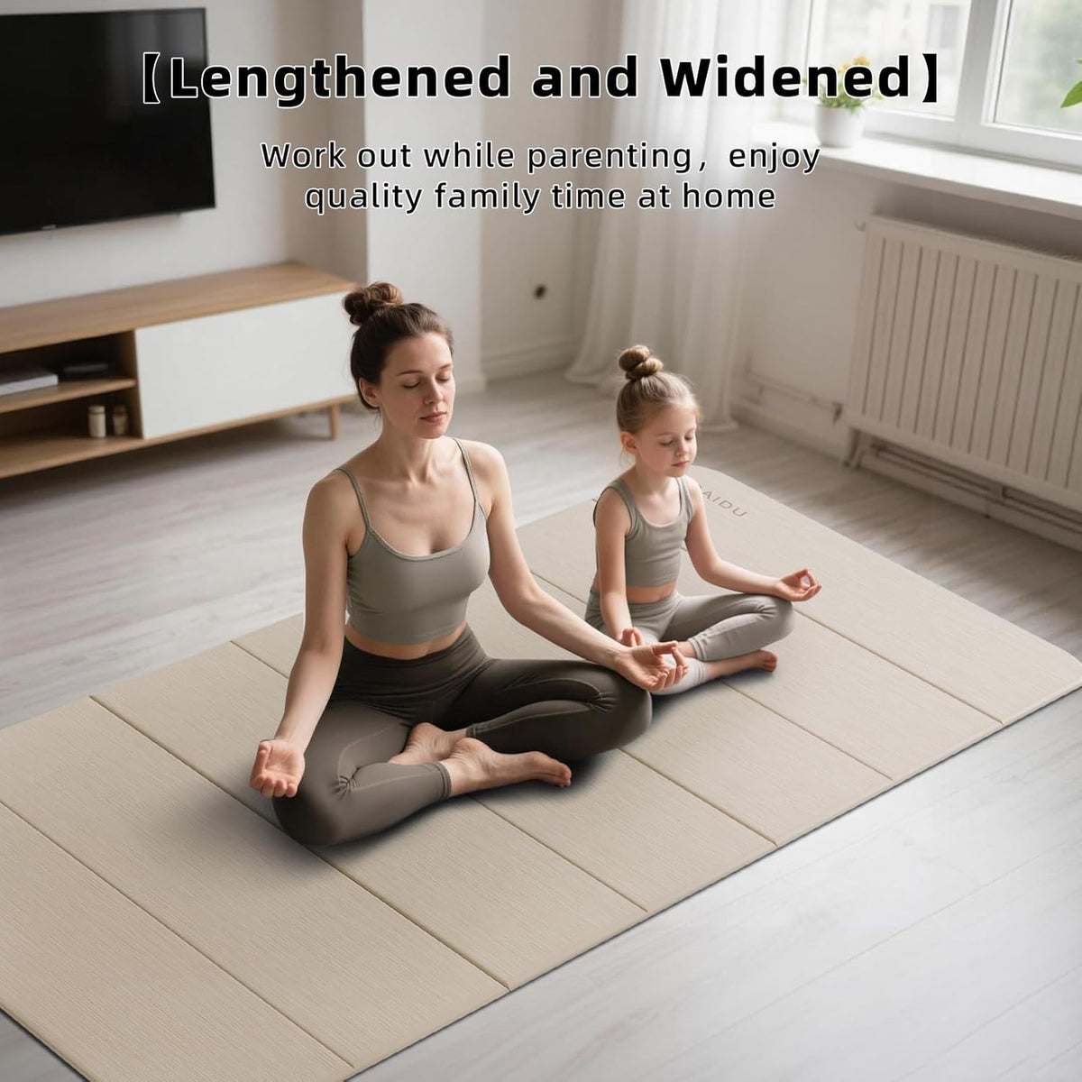 Foldable Yoga Mat 10MM Thick 75‘’x40‘“ Quick Fold Easy Storage
