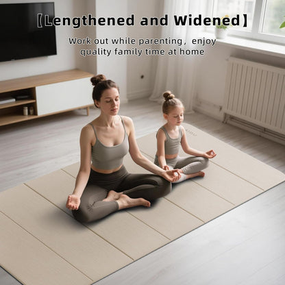 Foldable Yoga Mat 10MM Thick 75‘’x40‘“ Quick Fold Easy Storage