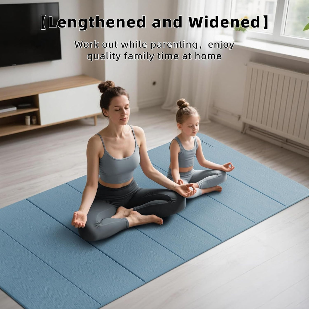Foldable Yoga Mat 10MM Thick 75‘’x40‘“ Quick Fold Easy Storage