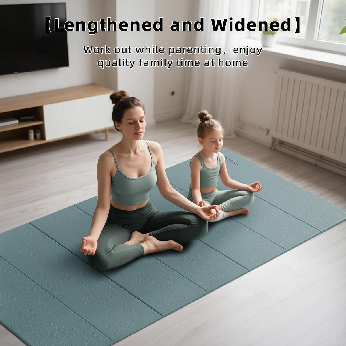 Foldable Yoga Mat 10MM Thick 75‘’x40‘“ Quick Fold Easy Storage