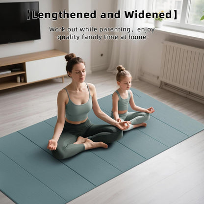 Foldable Yoga Mat 10MM Thick 75‘’x40‘“ Quick Fold Easy Storage