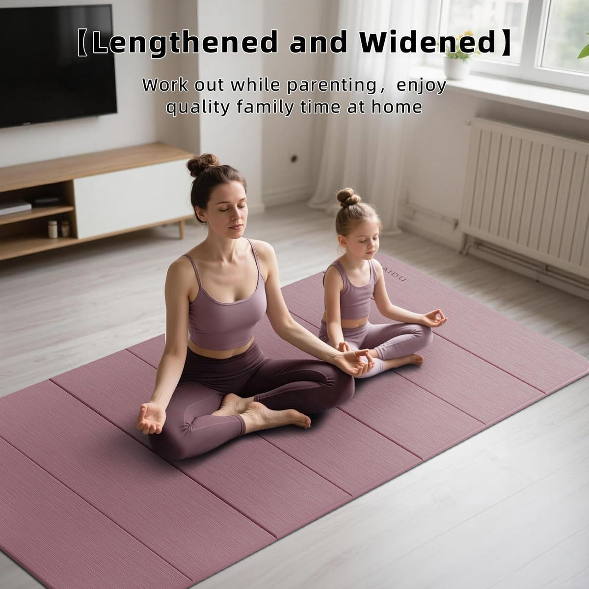 Foldable Yoga Mat 10MM Thick 75‘’x40‘“ Quick Fold Easy Storage