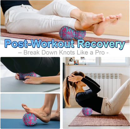 Deep Tissue Massage Ball for Exercise & Recovery - SGS Certification - Targets Back, Shoulder, Legs&Feet - Relieves Muscle Knots, Joint Pain&Tightness, Pressure Point Therapy- Myofascial Release Ball