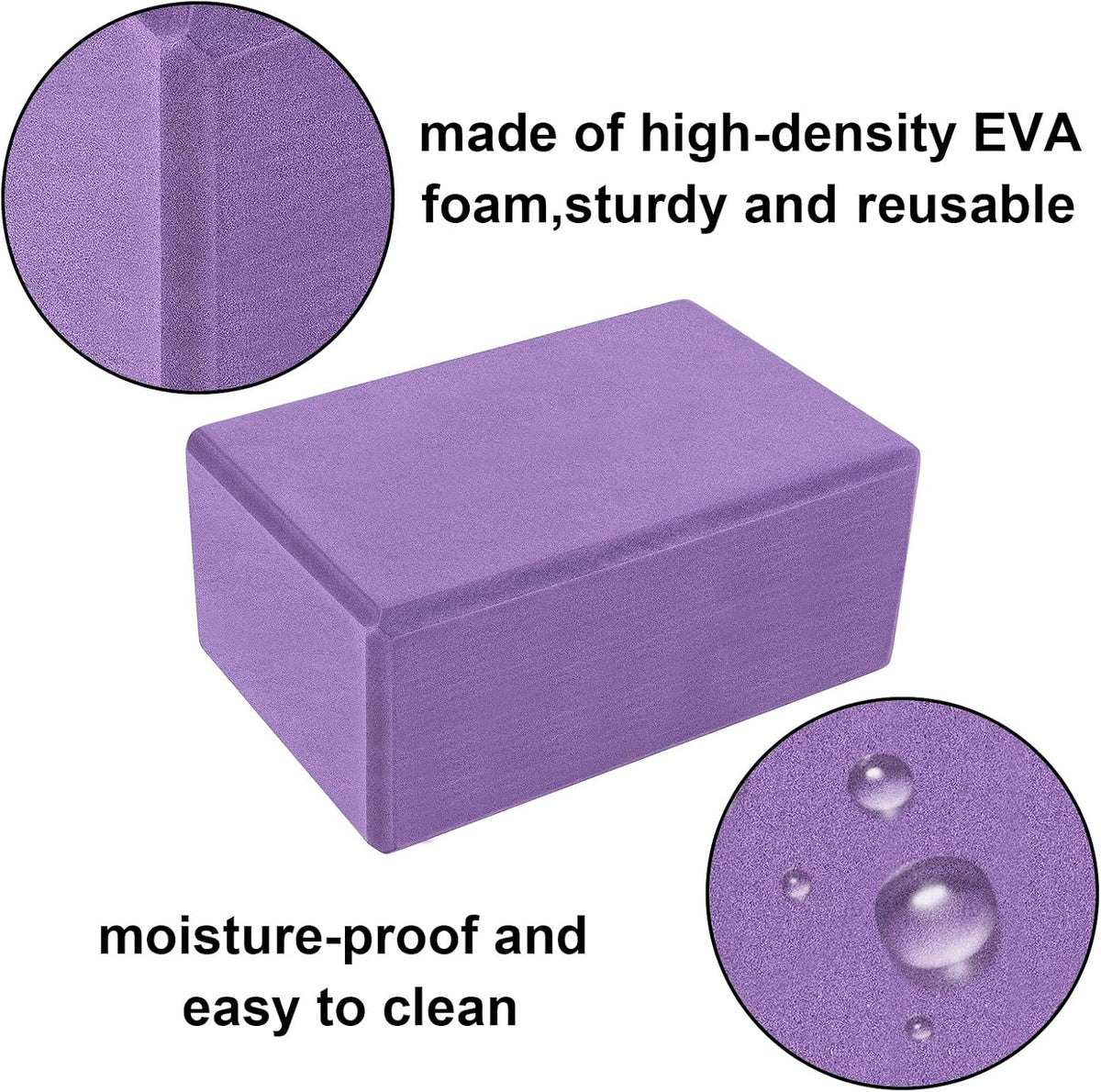 Yoga Blocks 4x6x9 Inch High Density EVA Foam Yoga Brick