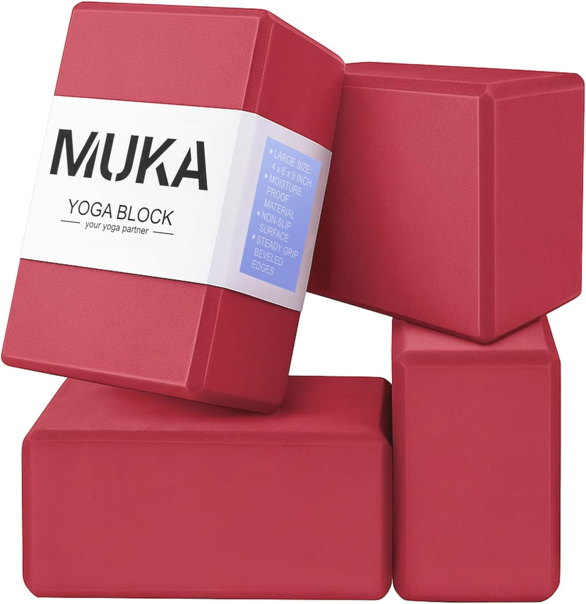 Yoga Blocks 4x6x9 Inch High Density EVA Foam Yoga Brick