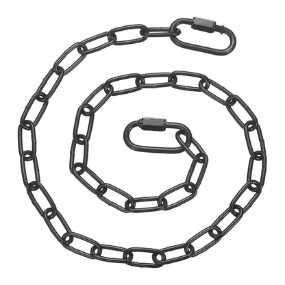2 Pcs Gate Hanging Chain Lock 30 in x 2.5mm Dia Alloy Steel Black