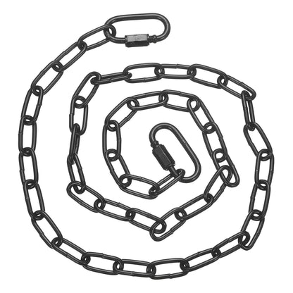 2 Pcs Gate Hanging Chain Lock 30 in x 2.5mm Dia Alloy Steel Black