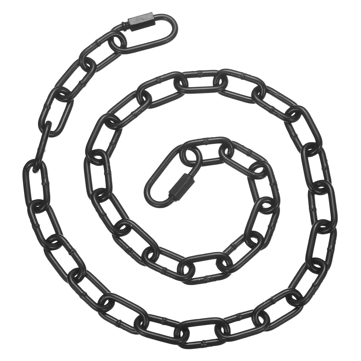 2 Pcs Gate Hanging Chain Lock 30 in x 2.5mm Dia Alloy Steel Black