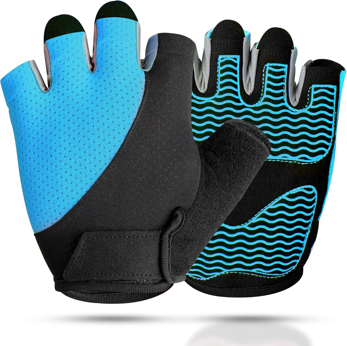 Workout Gloves for Women - Breathable Weight Lifting Gloves with Non-Slip Silicone Padding, Fingerless Gym Gloves for Cycling, Rowing, Pull Ups & Training (4 Sizes)