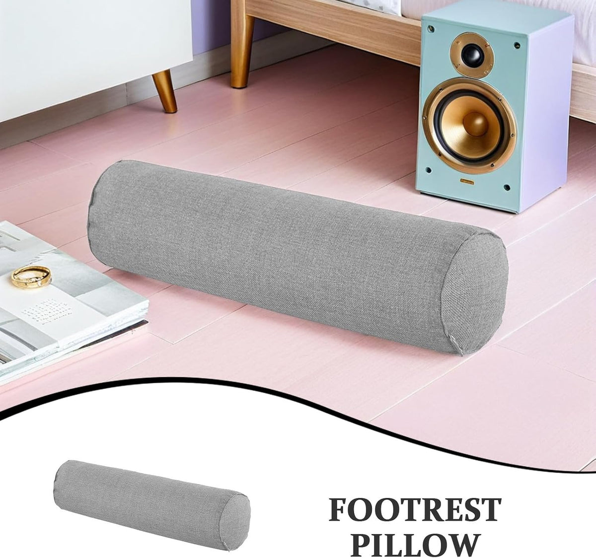 Yoga Bolster Pillow: Rectangular Yoga Bolster Cushion Meditation Cushion Cotton Footrest Pillow Support for Women Lovers Sitting On Floor