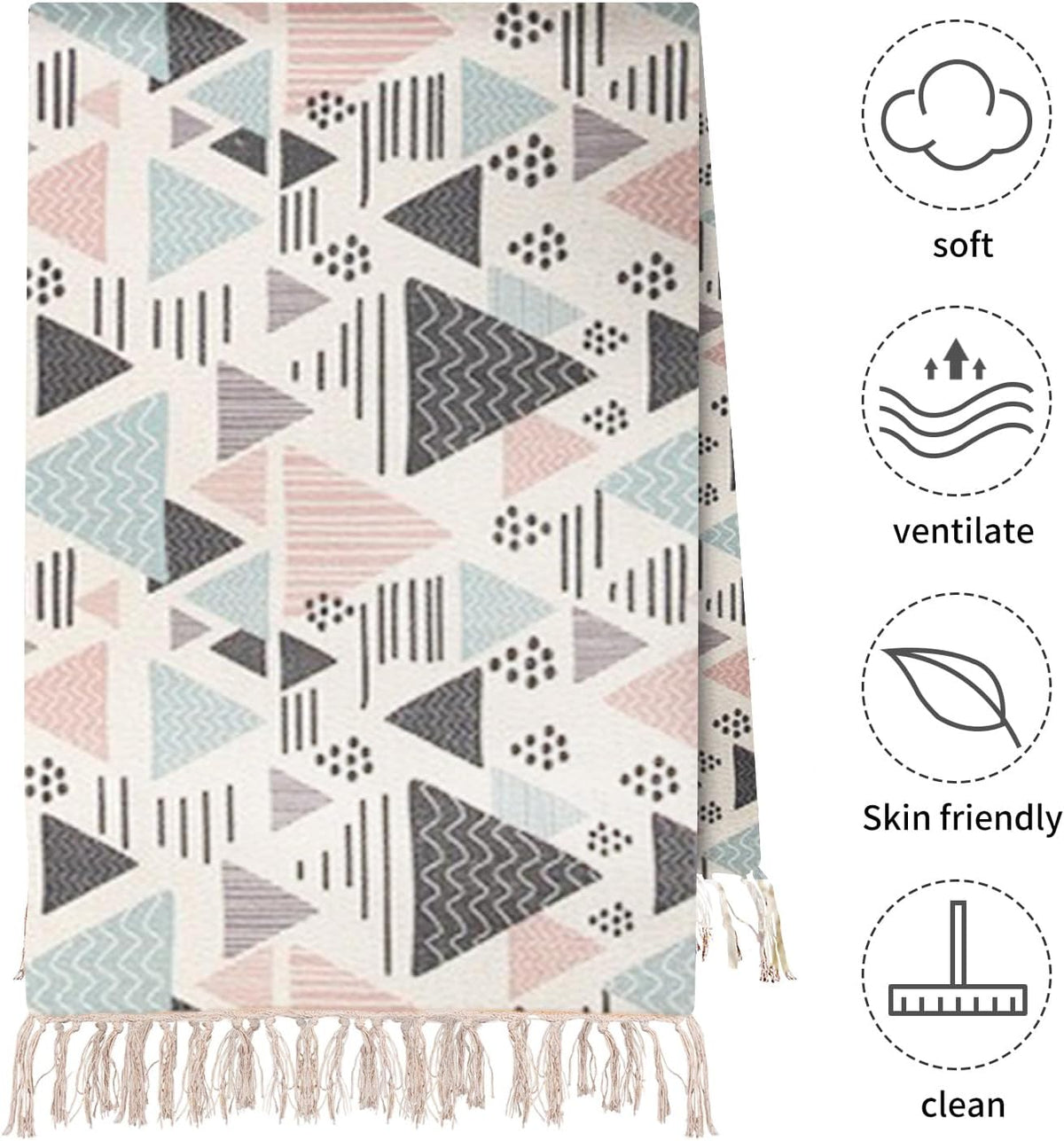 Handmade Organic Yoga Mat made with Organic Cotton Yoga Mat - Non Slip Hand-Woven Foldable Yoga Rug Provides Excellent Comfort, Traction & Support for Indoor & Outdoor Use - 24 x 72 Inches
