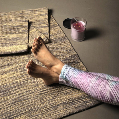 Organic Cotton Yoga Mat Extra Thich Mat for Fitness 72"L x 24"W Inches Highly Absorbent Reversible Yoga Rug Tie Dye Yoga Mat for Exercise Travel Mat for Indoor/Outdoor Use Handloomed Meditation Mat