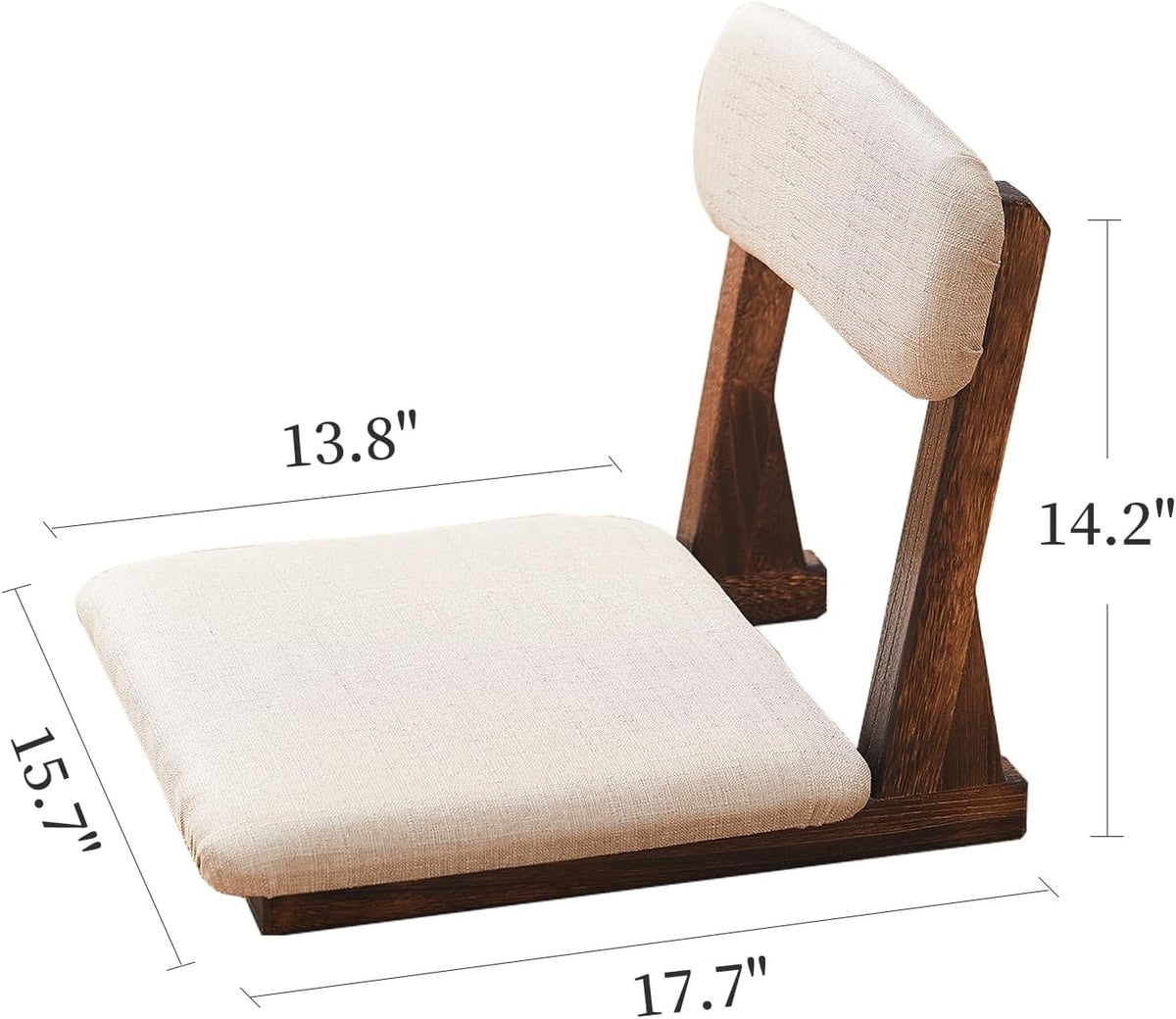 Meditation Floor Chair with Back Support, Tatami Seat