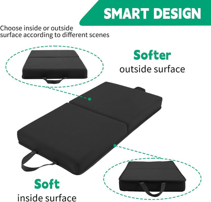 Garden Kneeling Pad, Memory Foam Knee Cushions for Gardening, Extra Thick Knee Pad, Water Resistant Prayer Pillow for Work, Yoga, Physical Therapy(Black)