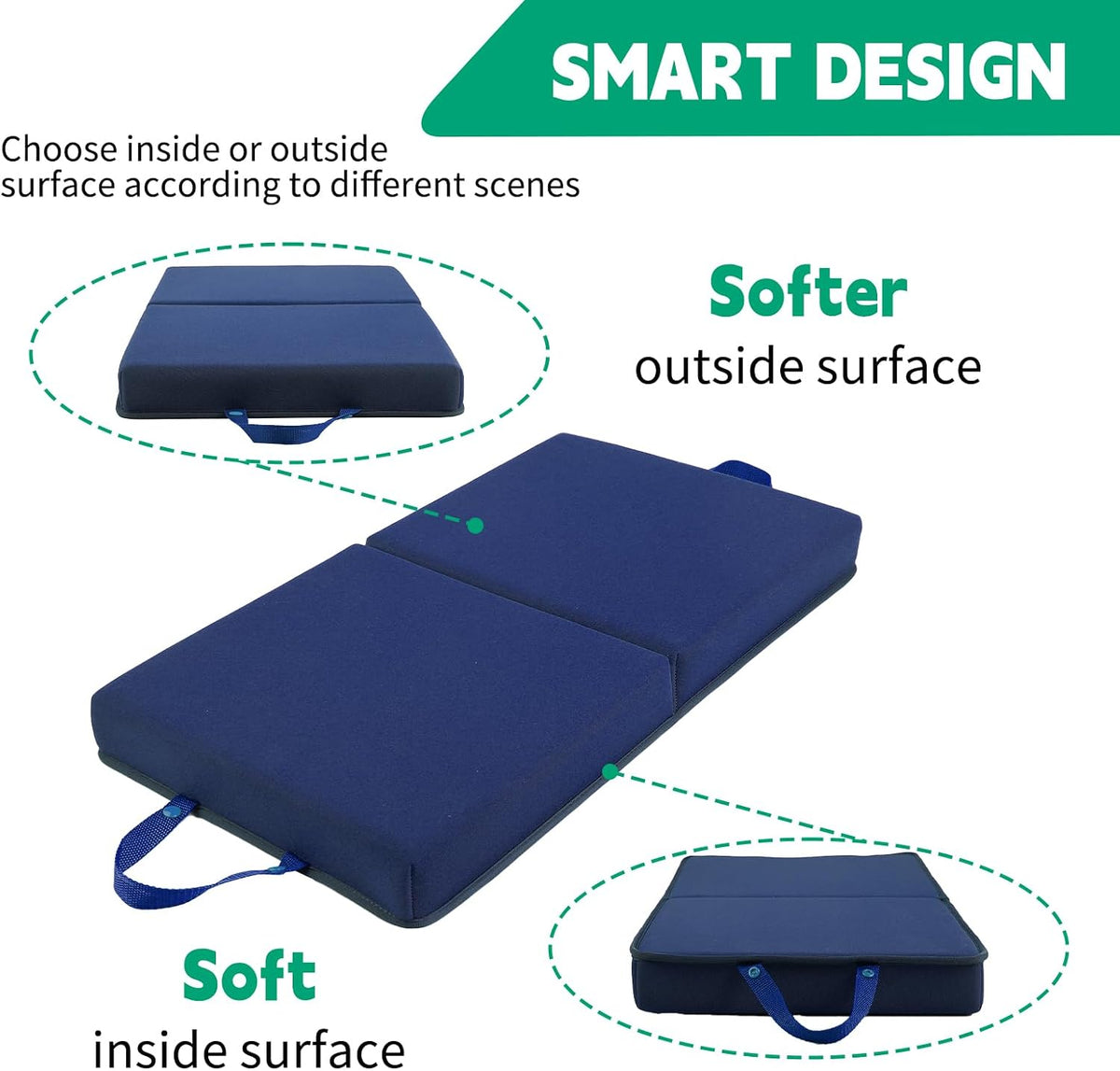 Garden Kneeling Pad, Memory Foam Knee Cushions for Gardening, Extra Thick Knee Pad, Water Resistant Prayer Pillow for Work, Yoga, Physical Therapy(Black)