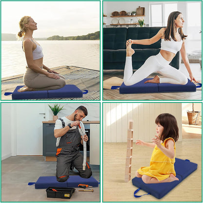 Garden Kneeling Pad, Memory Foam Knee Cushions for Gardening, Extra Thick Knee Pad, Water Resistant Prayer Pillow for Work, Yoga, Physical Therapy(Black)