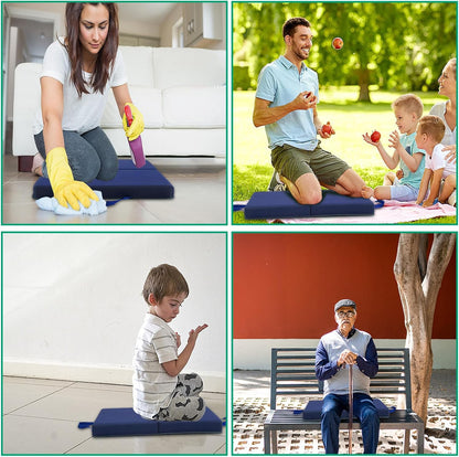 Garden Kneeling Pad, Memory Foam Knee Cushions for Gardening, Extra Thick Knee Pad, Water Resistant Prayer Pillow for Work, Yoga, Physical Therapy(Black)