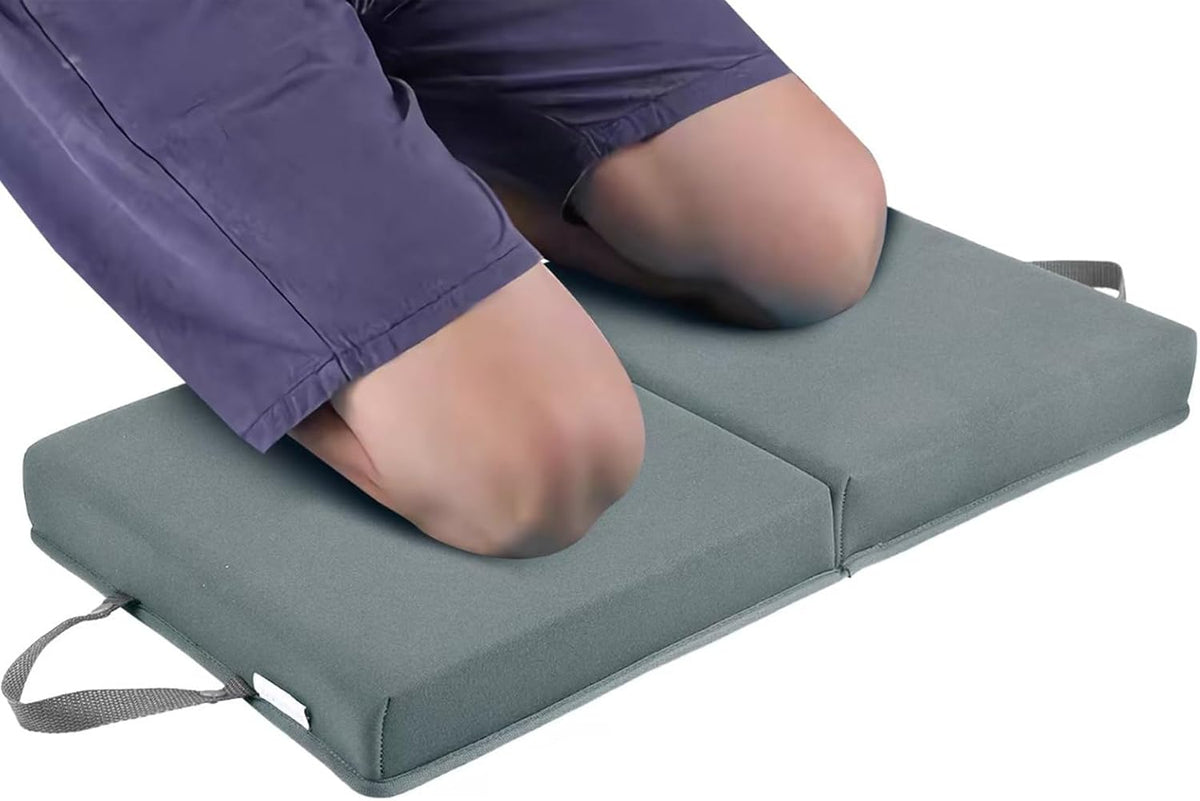 Garden Kneeling Pad, Memory Foam Knee Cushions for Gardening, Extra Thick Knee Pad, Water Resistant Prayer Pillow for Work, Yoga, Physical Therapy(Black)