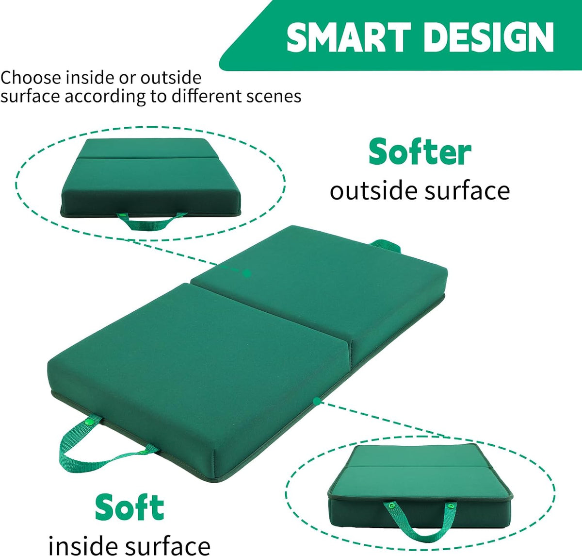 Garden Kneeling Pad, Memory Foam Knee Cushions for Gardening, Extra Thick Knee Pad, Water Resistant Prayer Pillow for Work, Yoga, Physical Therapy(Black)