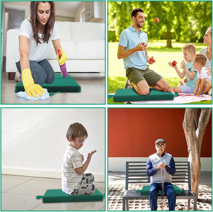 Garden Kneeling Pad, Memory Foam Knee Cushions for Gardening, Extra Thick Knee Pad, Water Resistant Prayer Pillow for Work, Yoga, Physical Therapy(Black)