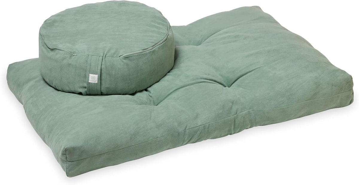 Zabuton Meditation Cushion - Yoga Pillow Designed for Comfort During Meditation - Soft and Thick Floor Pillow for Pressure Relief - Machine Washable Cover - 35" L x 24" W x 4" H