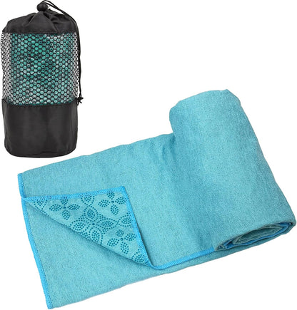Yoga Towels, Non Slip Hot Yoga Mat Towel with Grip Dots,Super-Absorbent Soft Microfiber Yoga Blanket for Pilates, Fitness and Workout 72inch x 24inch