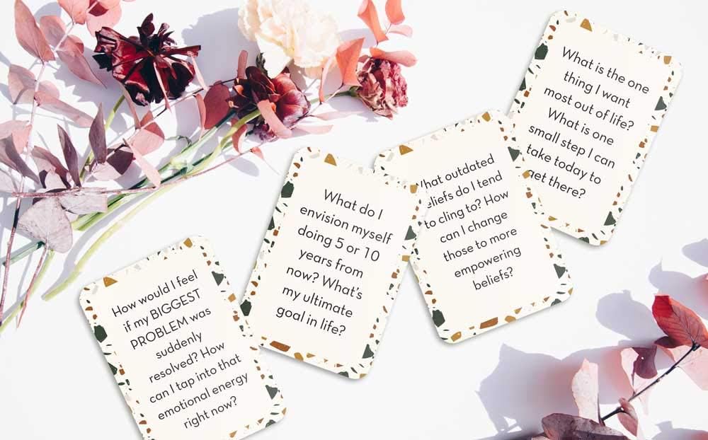 Empowering Self Care Questions - 52 Stress Relief Cards for Meditation, Mindfulness, Yoga & Gifts