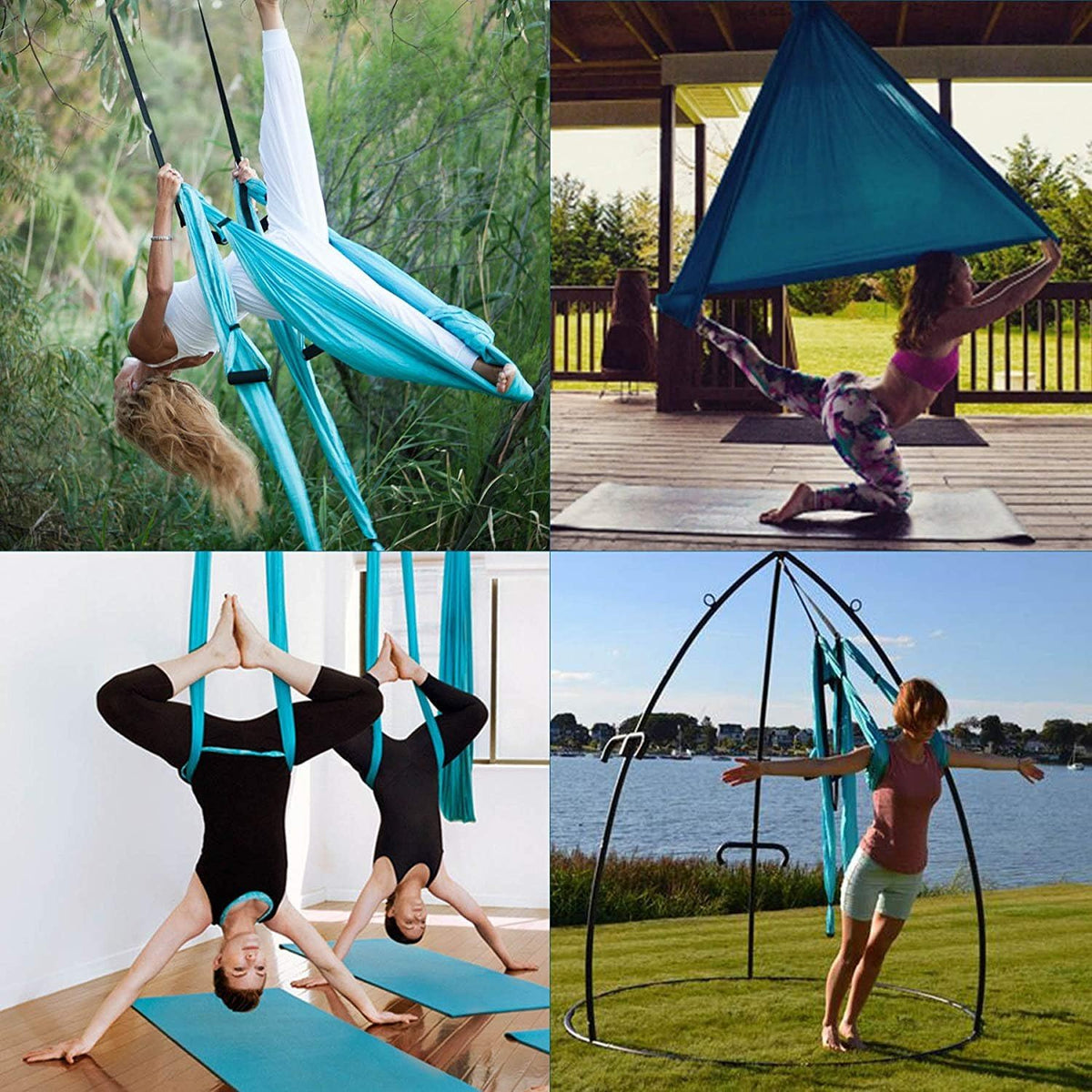 Aerial Yoga Swing Set,Ultra Strong Yoga Hammock Trapeze Extension,Antigravity Ceiling Hanging Yoga Sling Inversion Exercises