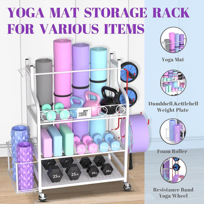 Home Gym Rack for Dumbbells, Yoga Mats and Workout Equipment