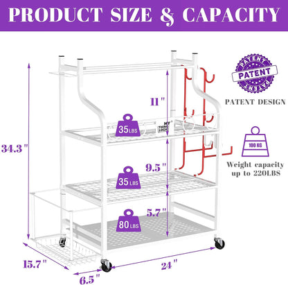 Home Gym Rack for Dumbbells, Yoga Mats and Workout Equipment