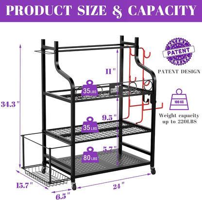 Home Gym Rack for Dumbbells, Yoga Mats and Workout Equipment