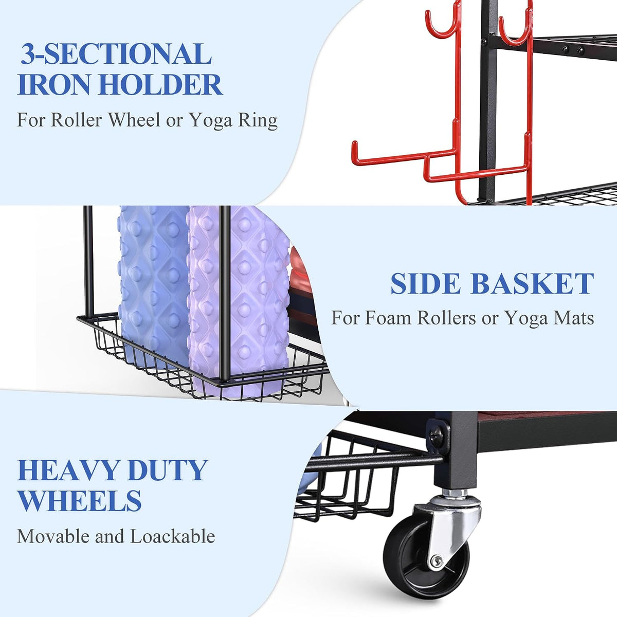 Home Gym Rack for Dumbbells, Yoga Mats and Workout Equipment