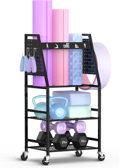 Home Gym Rack for Dumbbells, Yoga Mats and Workout Equipment