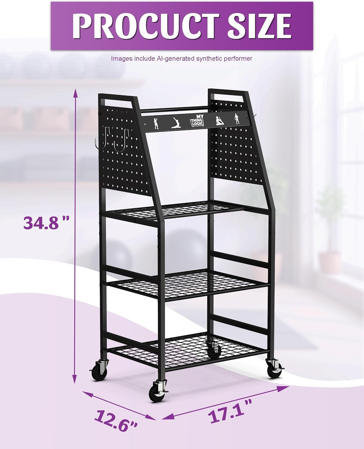 Home Gym Rack for Dumbbells, Yoga Mats and Workout Equipment