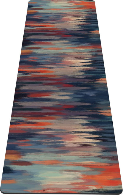 nuveti Yoga Mat Print Extra Thick TPE Non Slip Fitness Exercise Mat with Carrying Bag,72"x24" Extra Thick 6MM Exercise & Workout Mat for Yoga, Pilates Fitness and Floor Exercises - Colors B