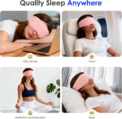 Weighted Eye Mask for Sleeping, Soft Minky Sleep Mask for Side Sleeper with Adjustable Buckle, 100% Blockout Design, Ideal for Meditation, Relaxation and Travel, Includes Storage Pouch(Grey)