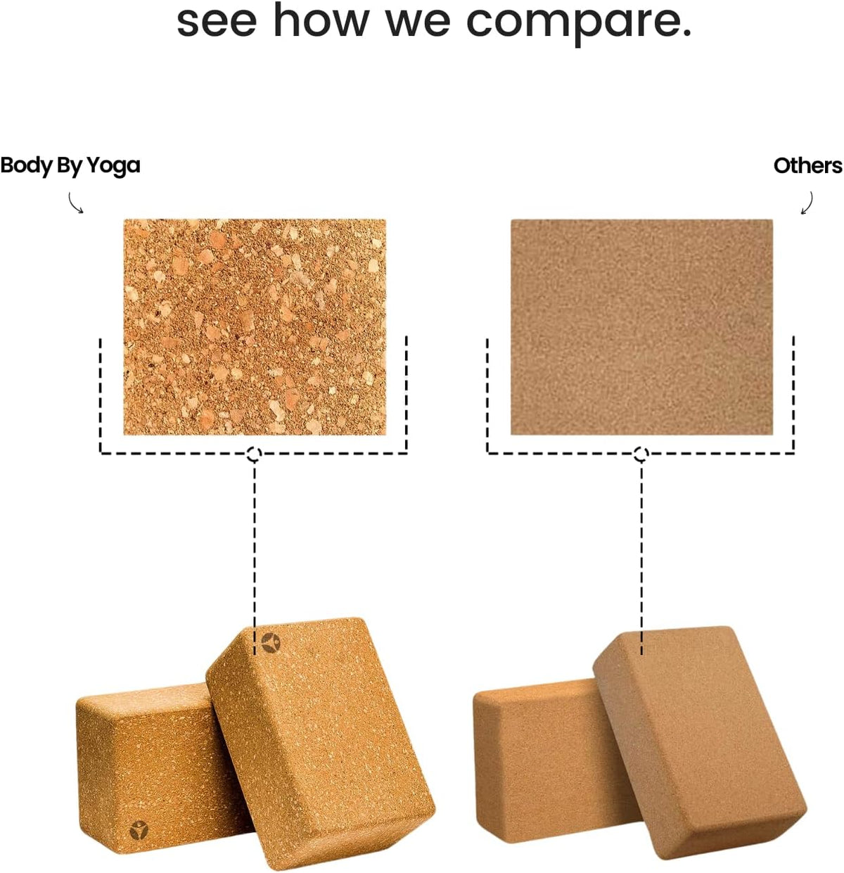 Cork Yoga Blocks 2 Pack – Premium Cork Grain, Highly Stable, Chip Resistant | Extra Large 4" x 6" x 9", No Wobble, Heavy Duty, Durable, Crumble-Free, Comfort Edges, Artisanally Crafted, Yoga Strap Set