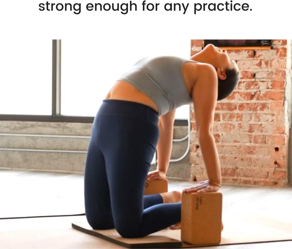 Cork Yoga Blocks 2 Pack – Premium Cork Grain, Highly Stable, Chip Resistant | Extra Large 4" x 6" x 9", No Wobble, Heavy Duty, Durable, Crumble-Free, Comfort Edges, Artisanally Crafted, Yoga Strap Set