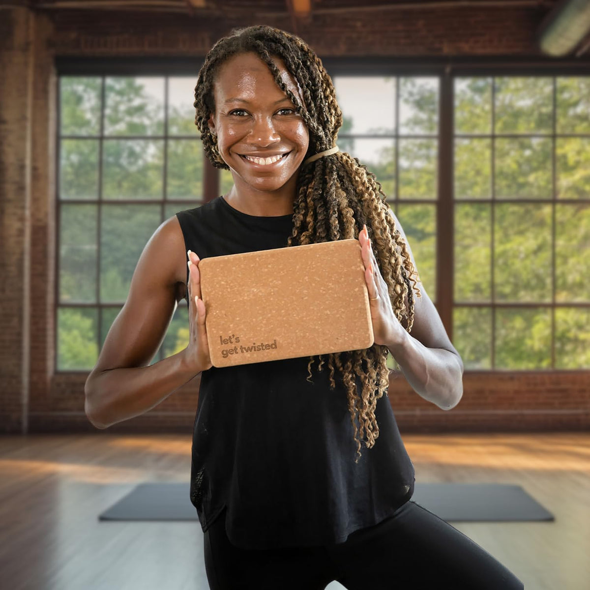 Cork Yoga Blocks 2 Pack – Premium Cork Grain, Highly Stable, Chip Resistant | Extra Large 4" x 6" x 9", No Wobble, Heavy Duty, Durable, Crumble-Free, Comfort Edges, Artisanally Crafted, Yoga Strap Set