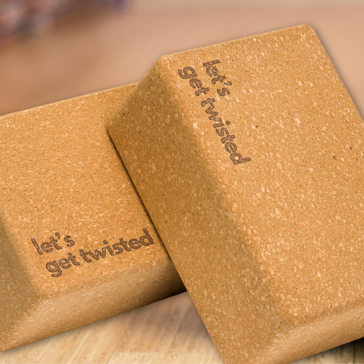 Cork Yoga Blocks 2 Pack – Premium Cork Grain, Highly Stable, Chip Resistant | Extra Large 4" x 6" x 9", No Wobble, Heavy Duty, Durable, Crumble-Free, Comfort Edges, Artisanally Crafted, Yoga Strap Set