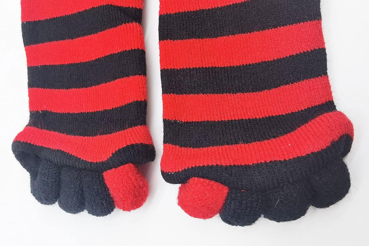Women Toe Separator Socks Toeless Foot Alignment Socks for Yoga GYM Massage Pain Relief Improves Circulation Stretchy