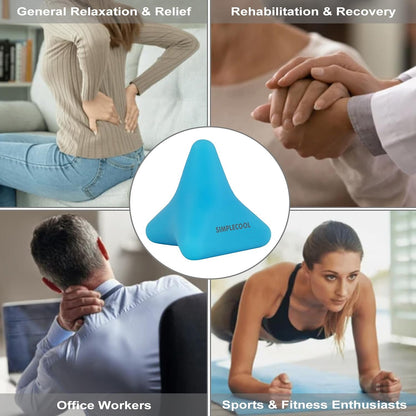 Manual Trigger Point Massage Tool Small Massager Ball 3″×2.6″ Blue