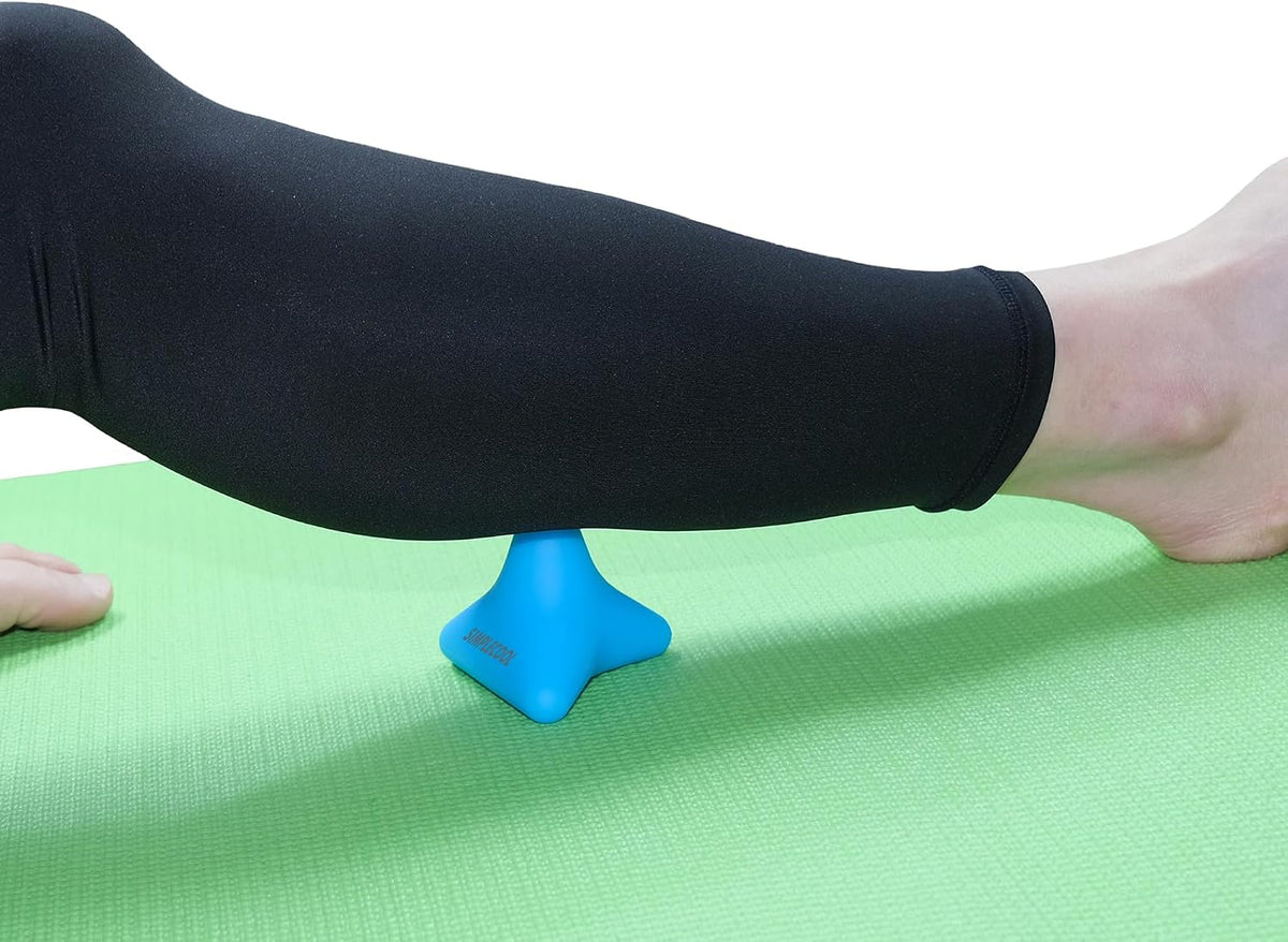 Manual Trigger Point Massage Tool Small Massager Ball 3″×2.6″ Blue