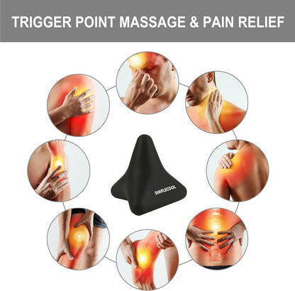 Manual Trigger Point Massage Tool Small Massager Ball 3″×2.6″ Blue